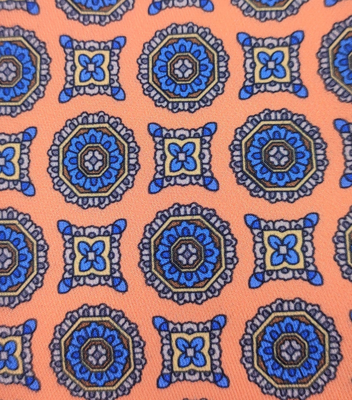 Blue Bold Circles Microfiber Necktie