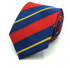 Blue, Red & Yellow Wide Stripped Microfiber Necktie