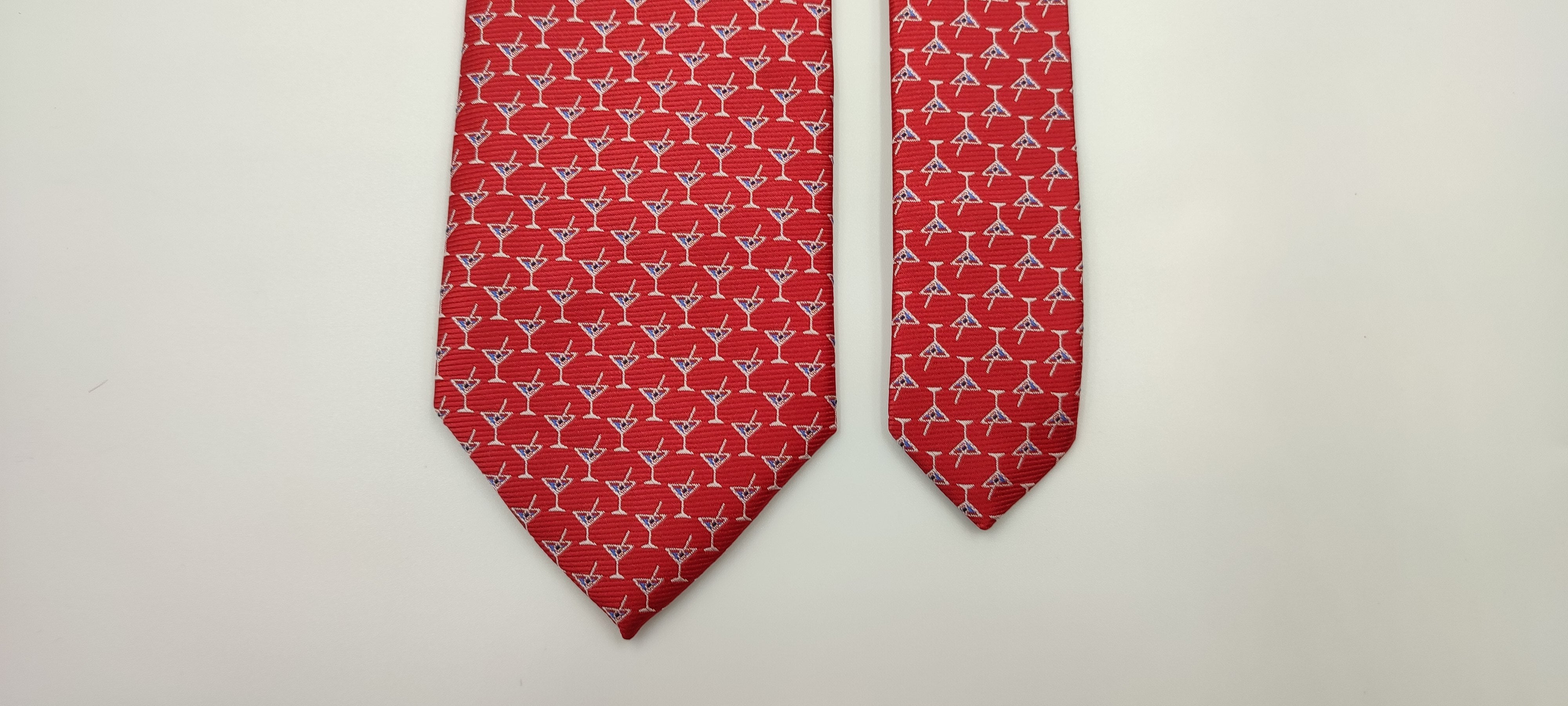 Wine Cup Red Necktie - With Pocket Square