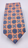 Blue Bold Circles Microfiber Necktie