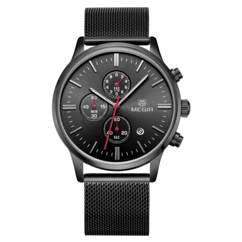 Black Stainless Steel Watch for Men