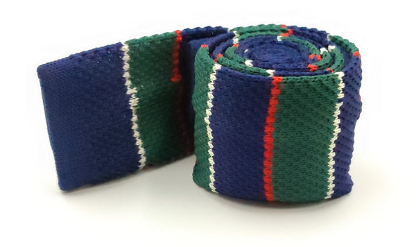 Necktie/Green & Blue Knitted