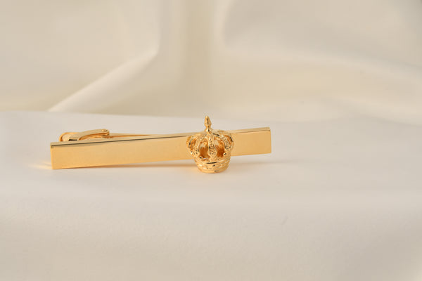 Gold Plated Jordan crown 3D Tie Clip