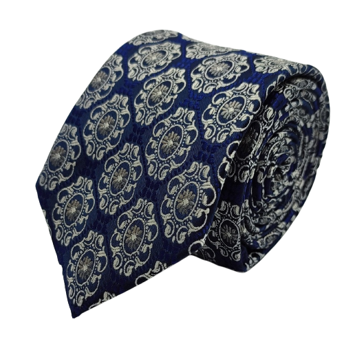 Blue Polka Dot Necktie/With Pocket Square