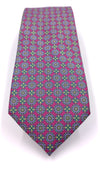 Purple with Yellow Bold Circles Microfiber Necktie