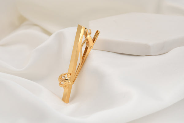 Gold Plated Jordan crown 3D Tie Clip
