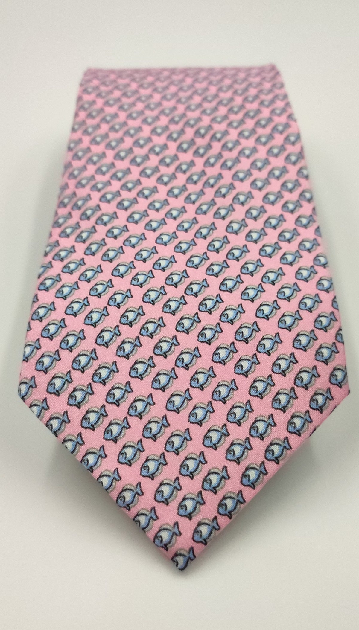 Neckties/Little Fish Pink Printed