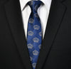 Microfiber Jacquard Jordan Silver Crown Necktie