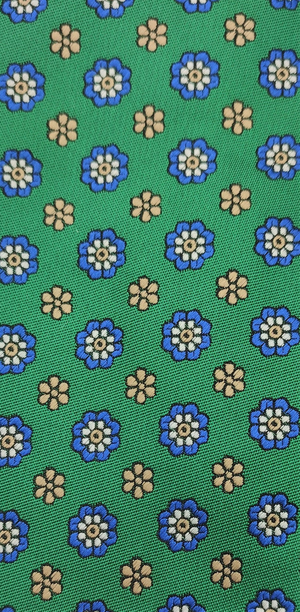 Flowers Green Necktie