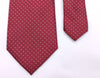 White Dots Red Microfiber Necktie