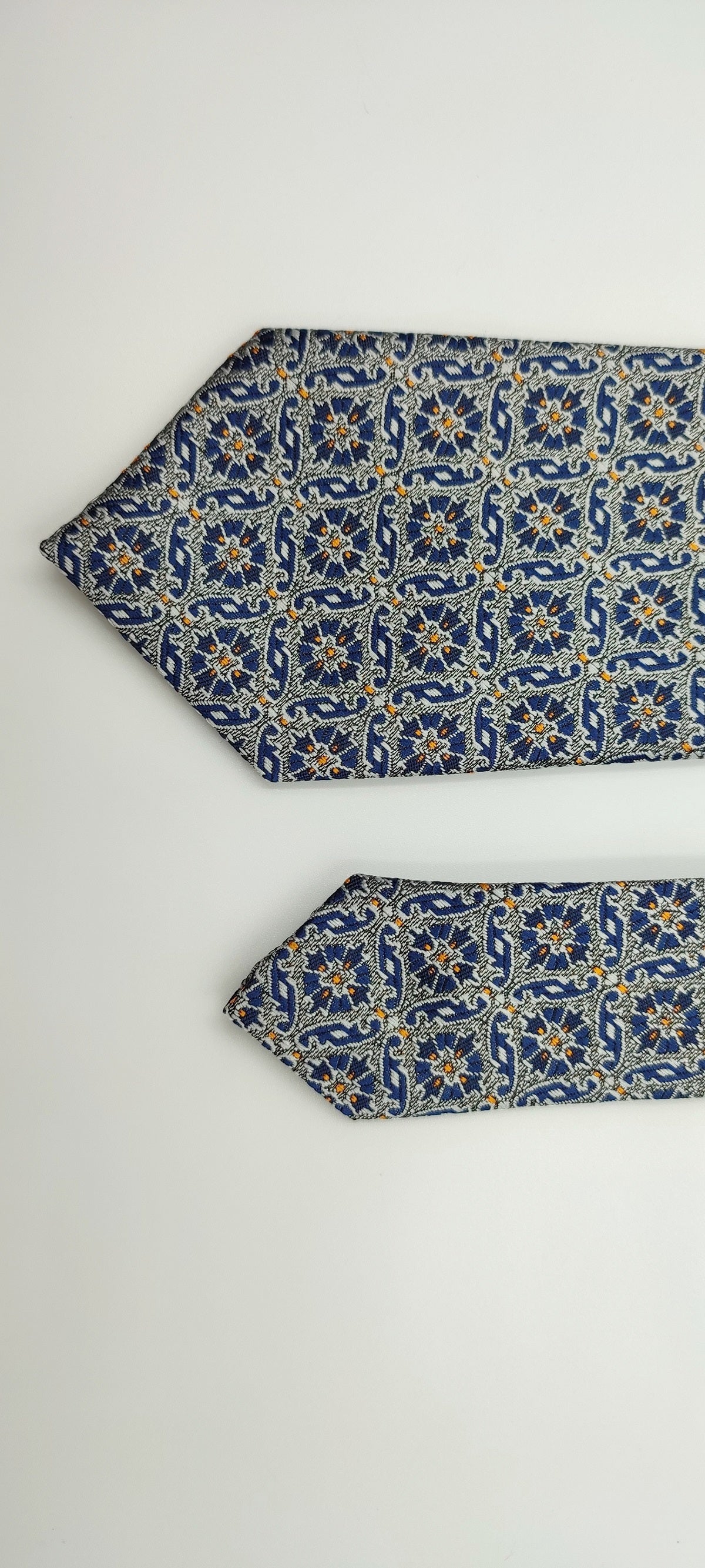 Blue & Grey Polka Dot Necktie
