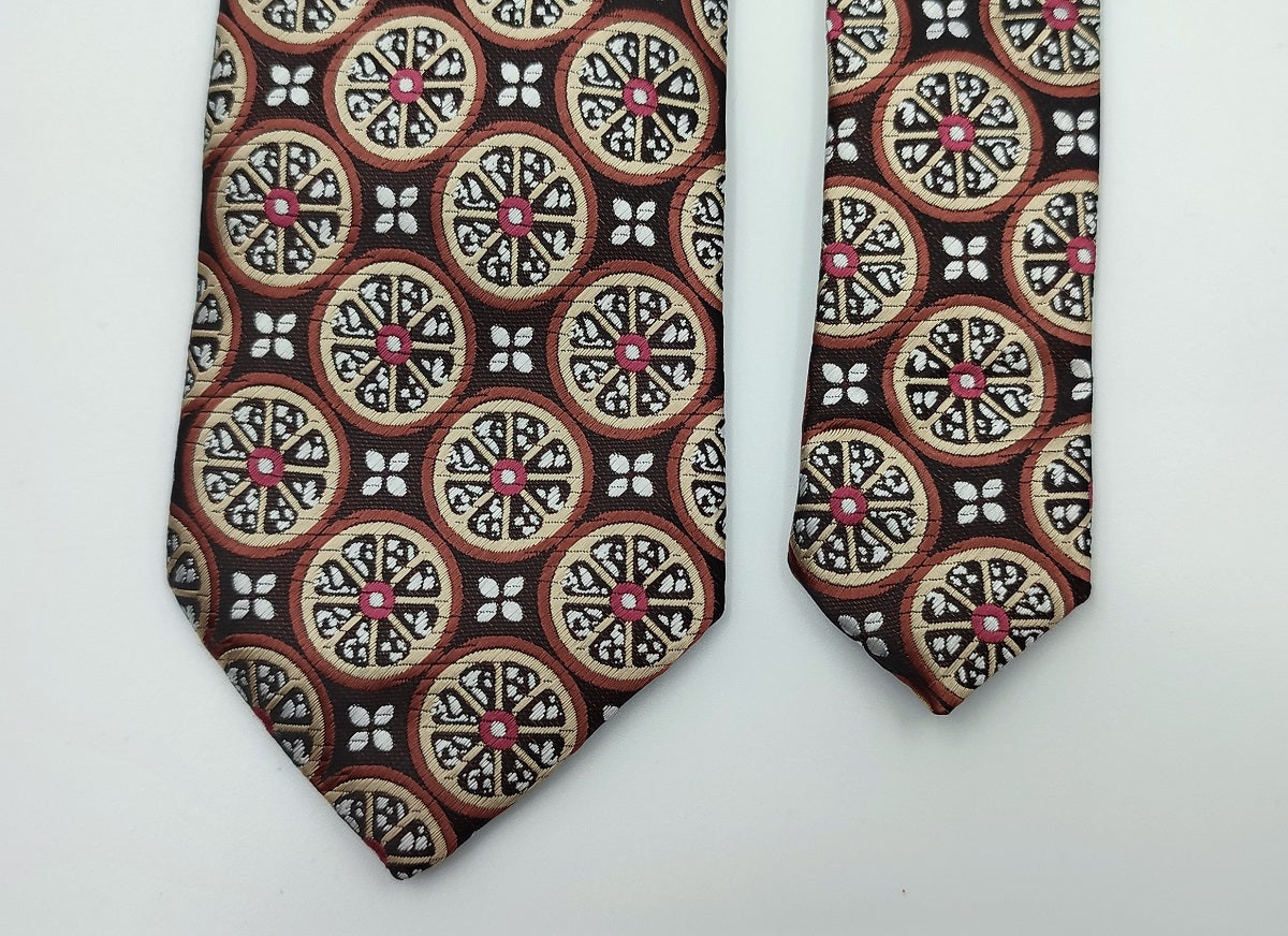 Brown Circles Necktie