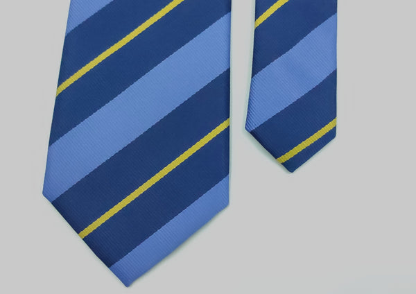 Multicolor Wide Stripped Microfiber Necktie