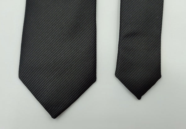 Plain Black Necktie