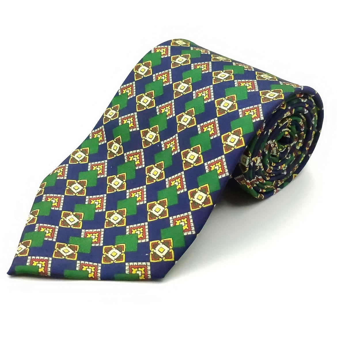 Necktie/Green & Blue Classic Printed