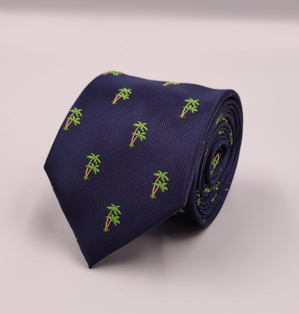 Neckties/Green Palms Blue