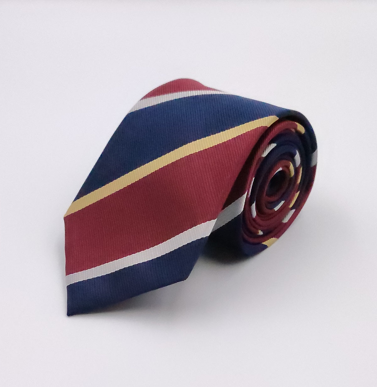Neckties/Blue & Red Wide Stripped Microfiber