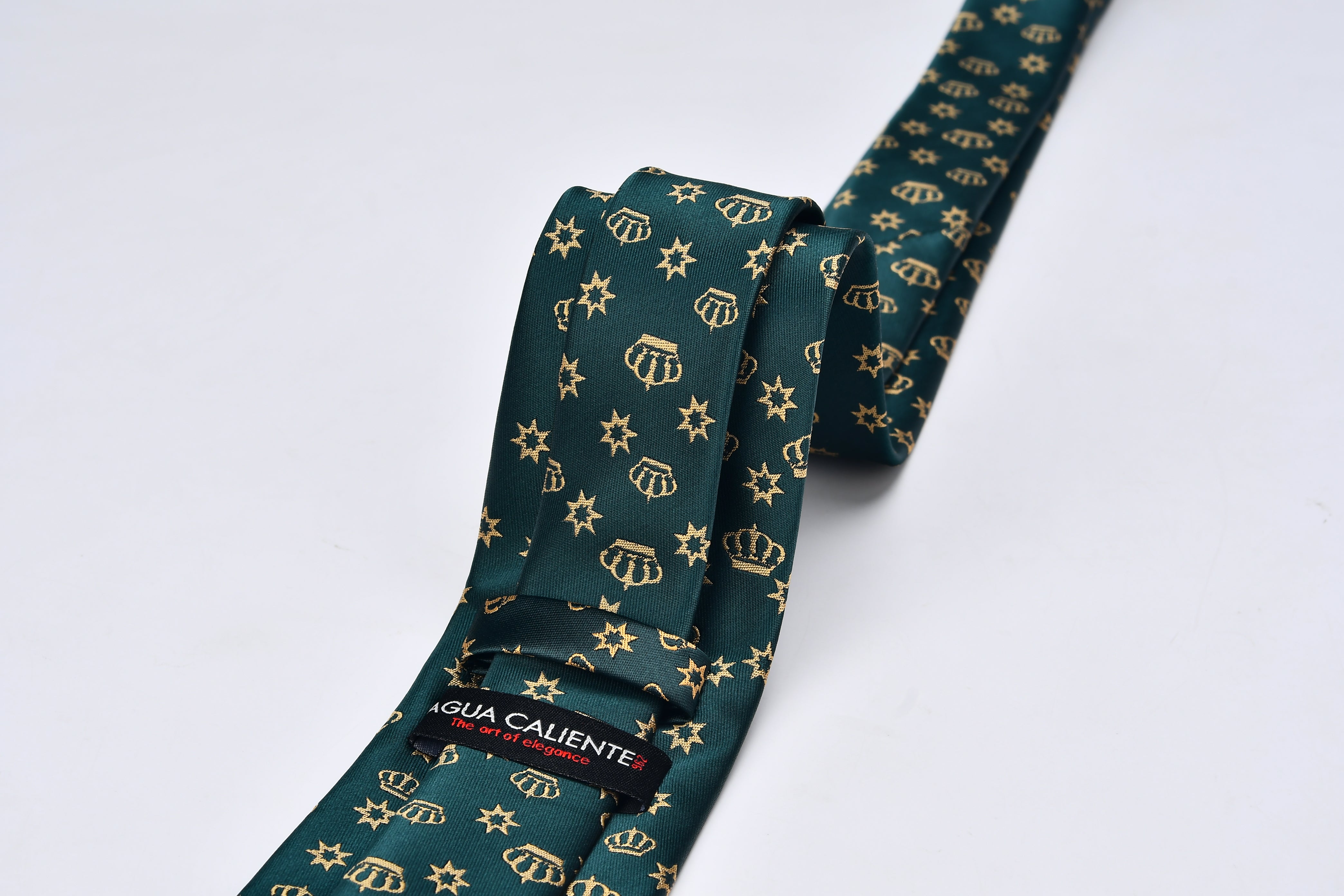 Microfiber Jordan Gold Crown & Star Necktie