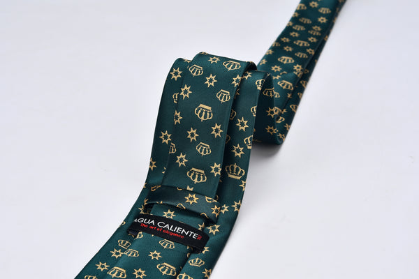 Microfiber Jordan Gold Crown & Star Necktie