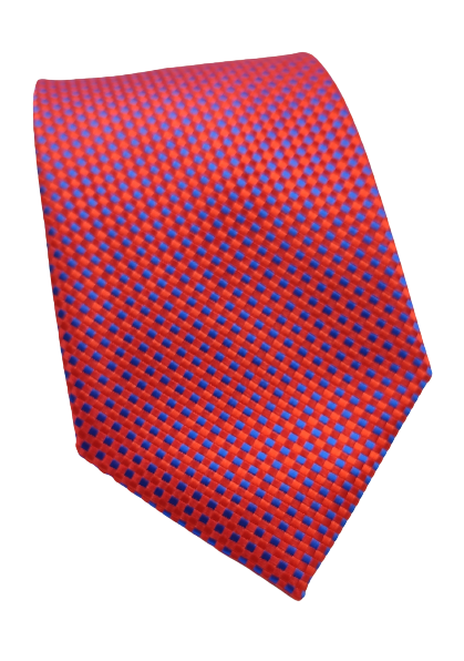 Blue and Red Dots Microfiber Necktie
