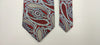 Red Paisley Necktie - With Pocket Square