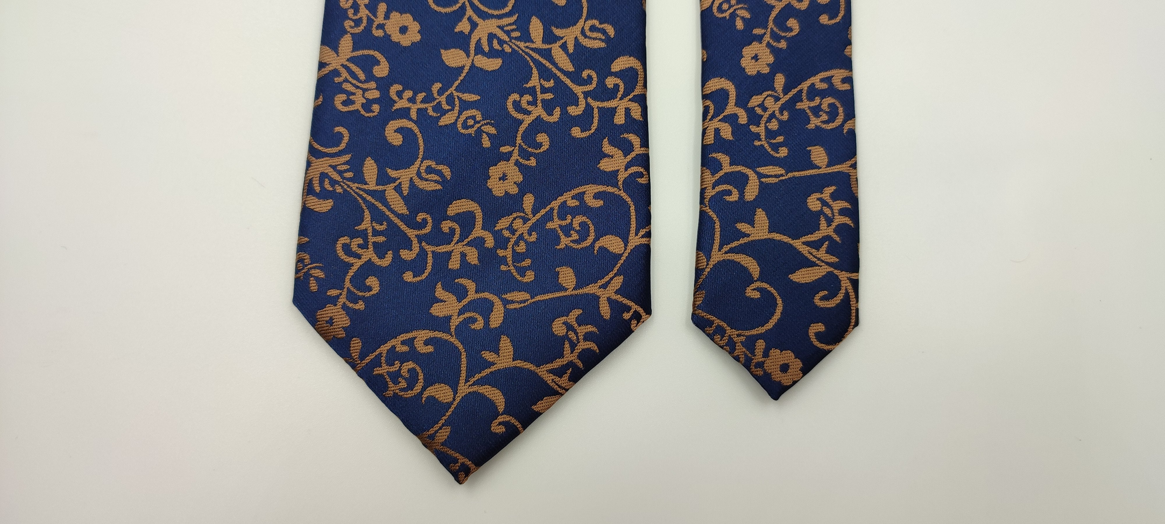 Gold-Paisley-Navy-Necktie-With-Pocket-Square