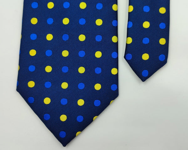 Necktie/Yellow Dots Blue