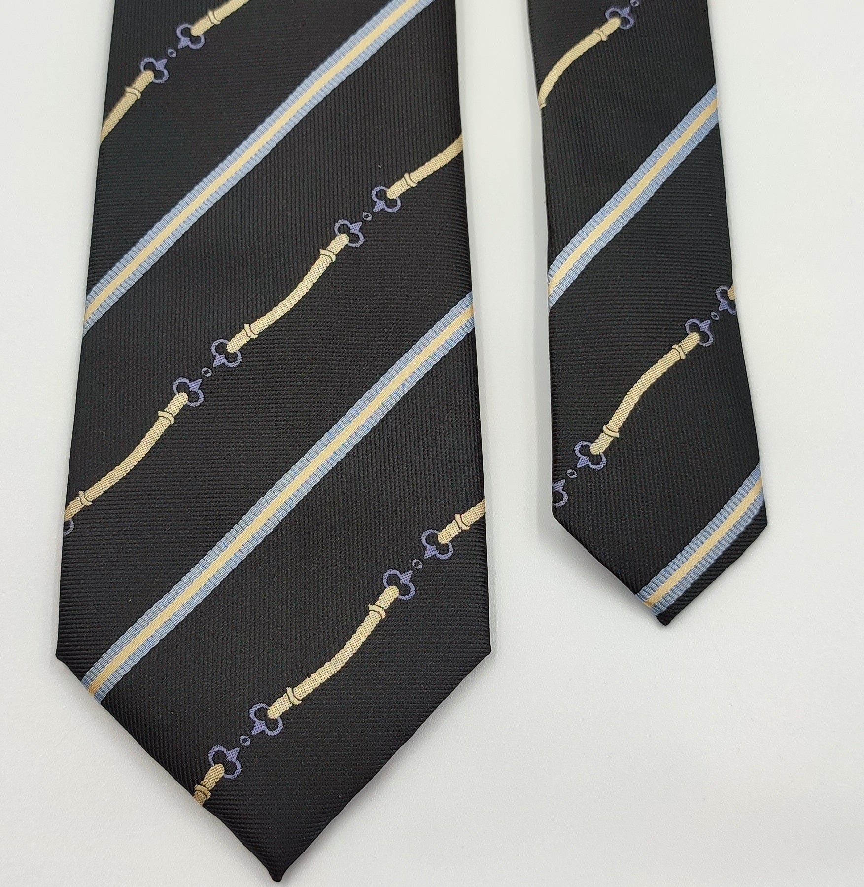 Chain Black Microfiber Necktie