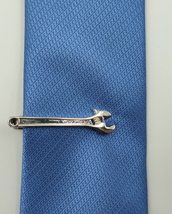 Plumber Wrench Silver tie Clip