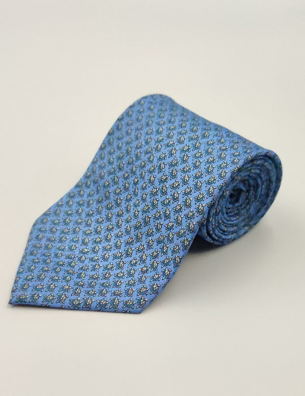 Neckties/Turtles Blue Printed