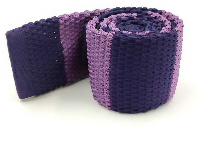 Necktie/Purple & Blue Knitted