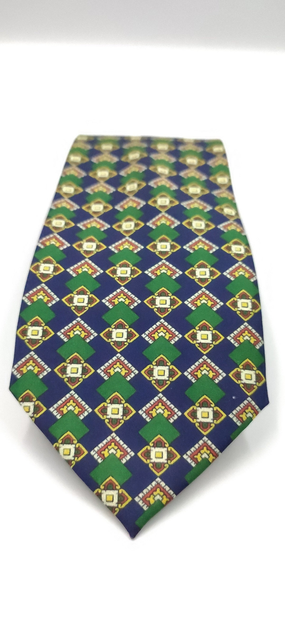 Necktie/Green & Blue Classic Printed