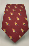 Birds Red Printed Necktie