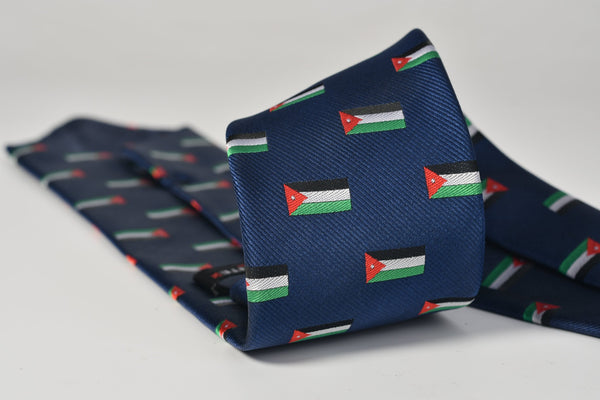 Microfiber Jordan Flag Crown Necktie