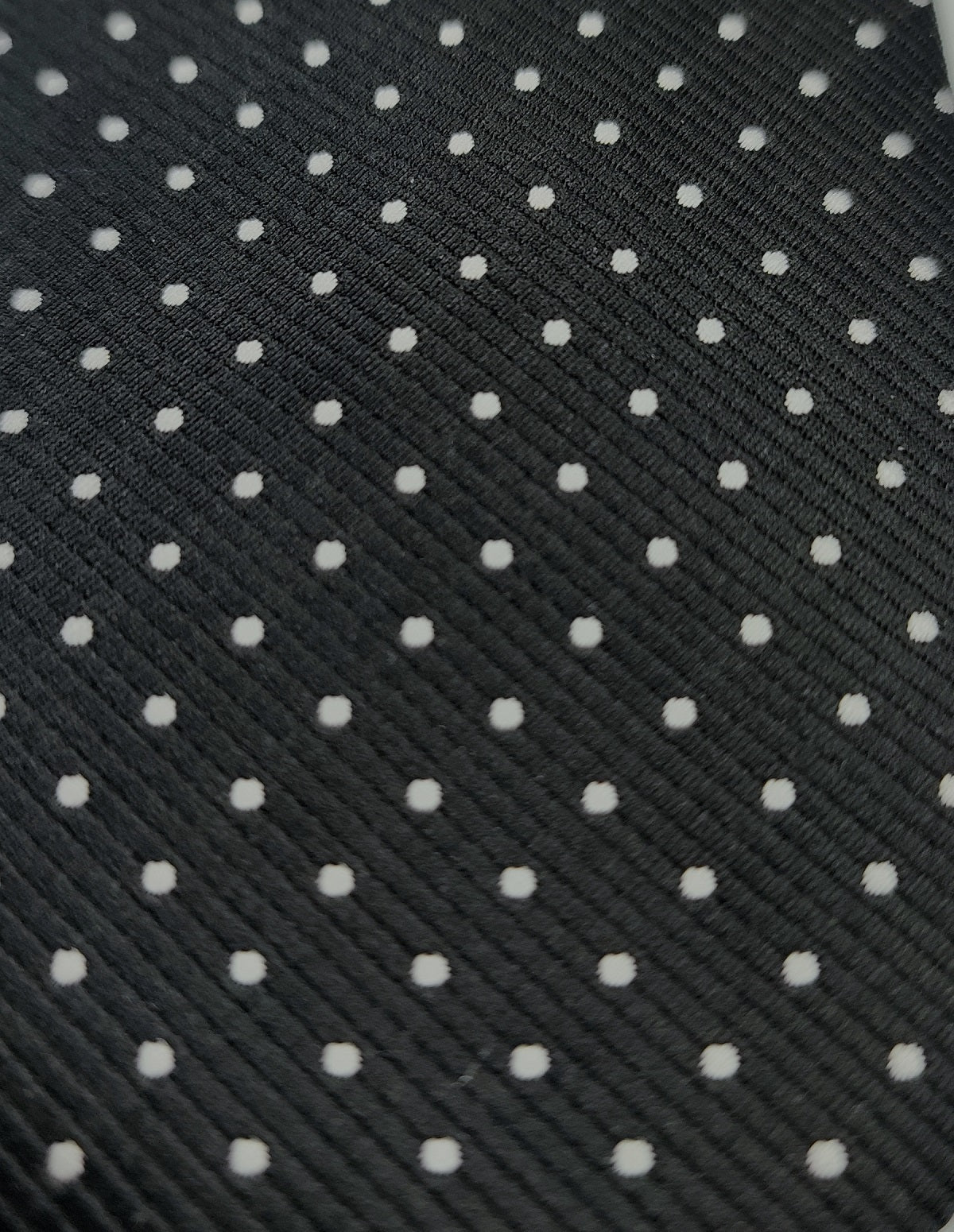 Necktie/Black Polka Dot
