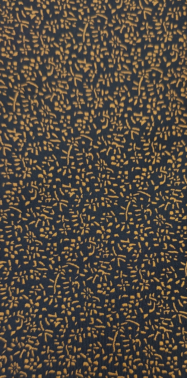 Gold Polka Dot Art Silk Necktie - With Pocket Square