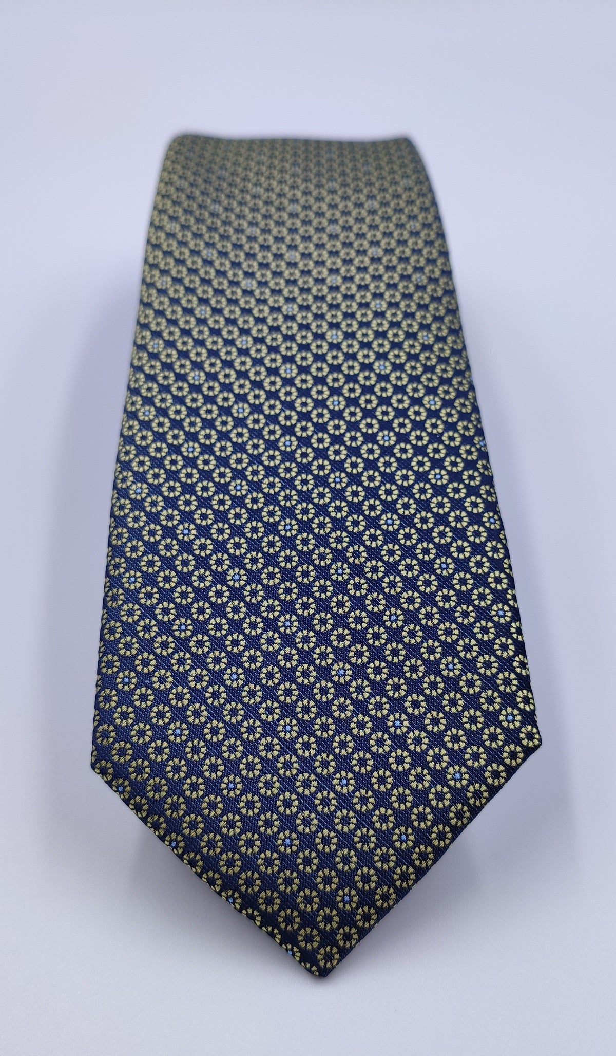 Yellow and Blue Dots Necktie