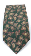 Necktie/Green Paisley Printed Necktie