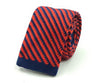 Necktie/Red & Blue Stripped Knitted