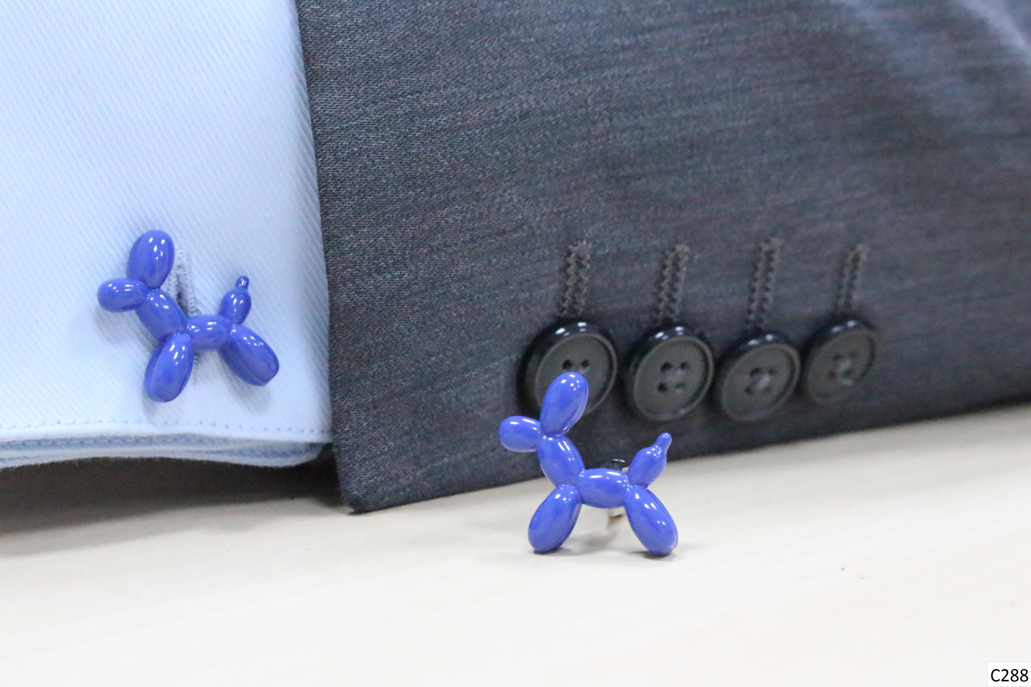 Blue Balloon Dog Cufflinks