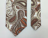 Brown Paisley Necktie/With Pocket Square