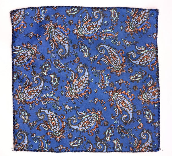 Blue Microfiber Pocket Square