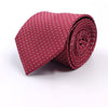 White Dots Red Microfiber Necktie