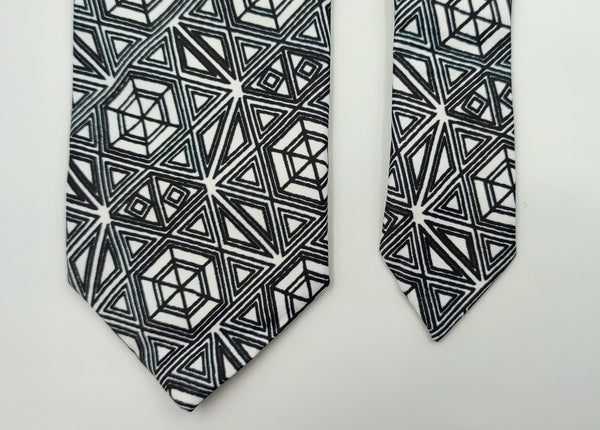 Black Geometric Necktie