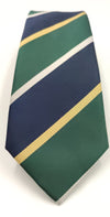 Neckties/Blue & Green Wide Stripped Microfiber