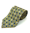 Neckties/Gold & Blue Circles Printed