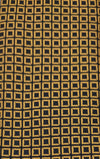 Gold Squares Necktie - With Pocket Sqaure