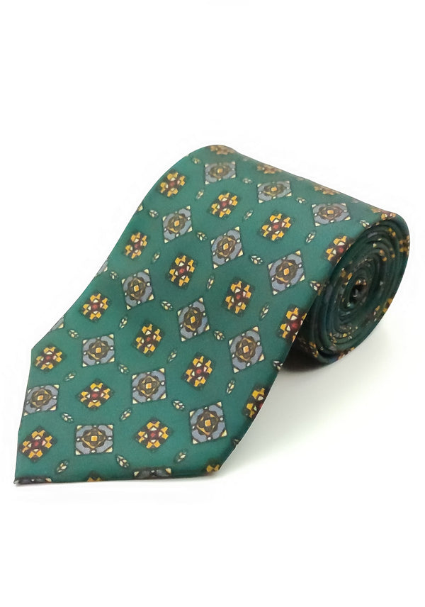 Necktie/Green Classic Printed