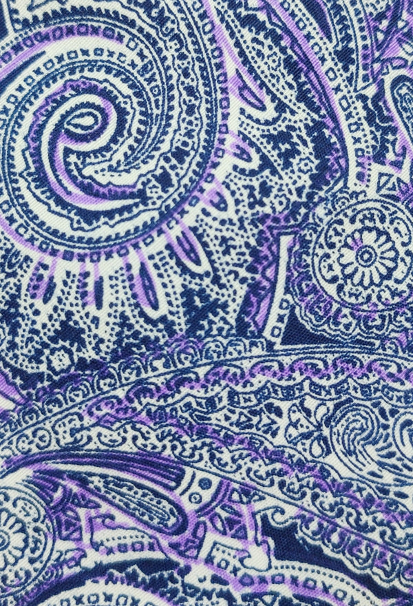 Purple Paisley Cotton Necktie